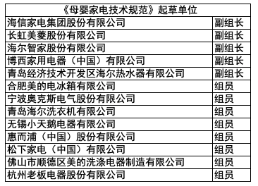 《母婴家电技术规范》团体标准正式发布