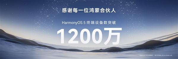 余承东宣布鸿蒙5终端设备数突破1200万台:鸿蒙5.1开启火热升级