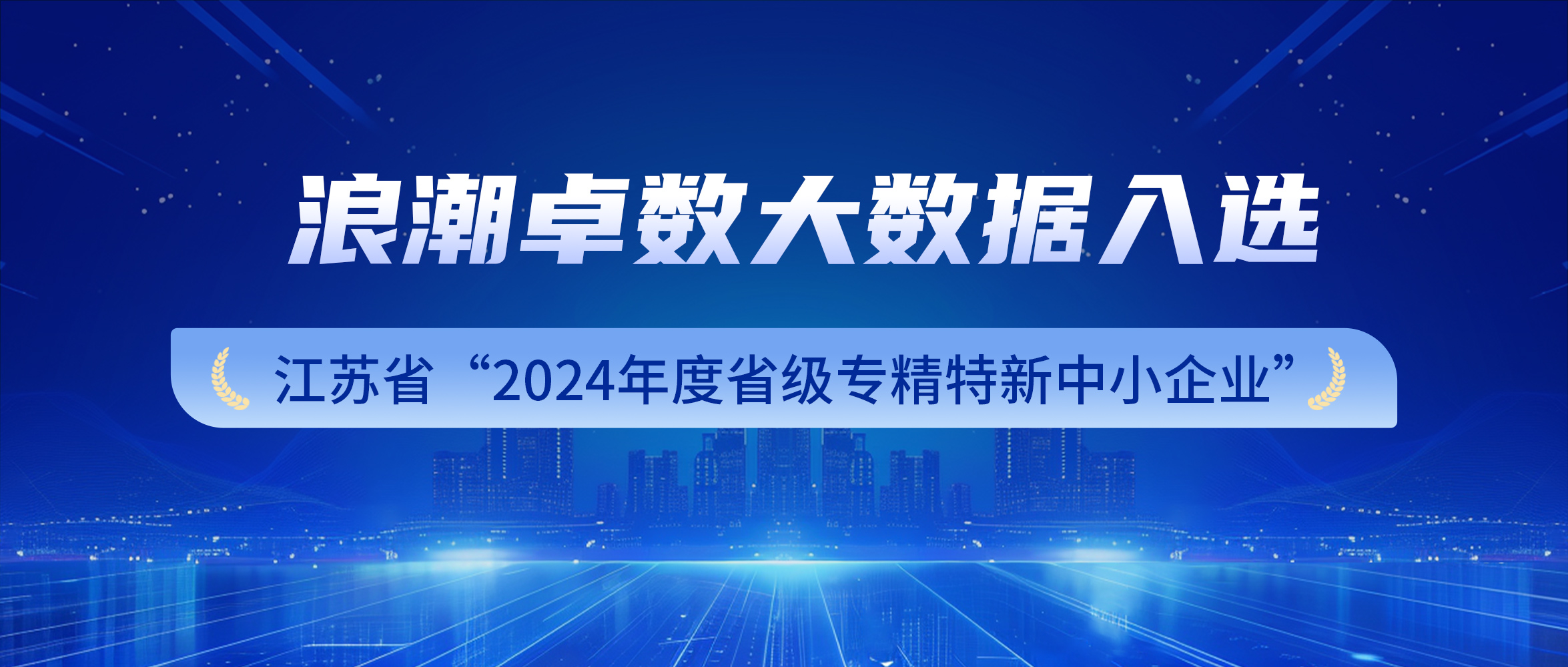 浪潮卓数大数据入选江苏省“2024年度省级专精特新中小企业”